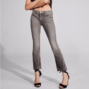 Mother Women's Gray Fan The Flames The Insider Ankle Fray Jeans Size 31
